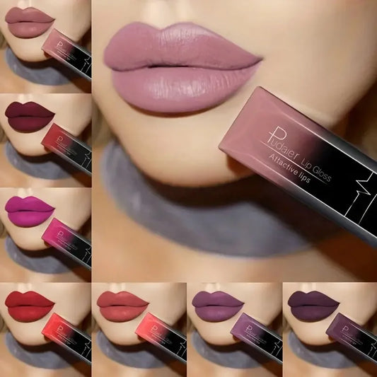 Organic Lip Makeup 17 Color Sexy Matte Long Lasting Lip Gloss Liquid Lipstick Lip Cream