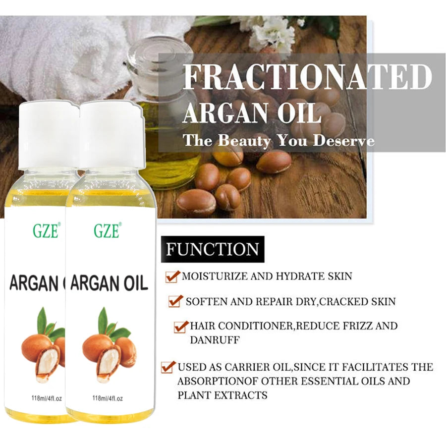 Organic Moroccan Argan Oil Pure Cold Pressed Virgin Premium Grade Moisturizer for Dry, Damaged Skin, Hair, Face, Body, Scalp