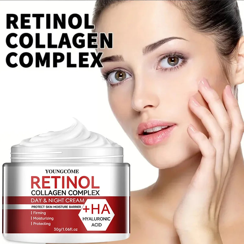 Organic Retinol Collagen Facial Care Moisturizing Cream Deep Hydration  Suitable for dry Aging Face Cream Moisturizing Skin Repair.
