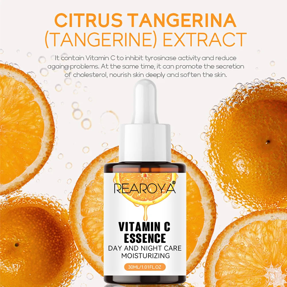 Organic Vitamin C Face Essence Lifting Firming Fade Fine Lines Whitening Brighten Moisturizing Nourish Day and Night Cream Skin Care