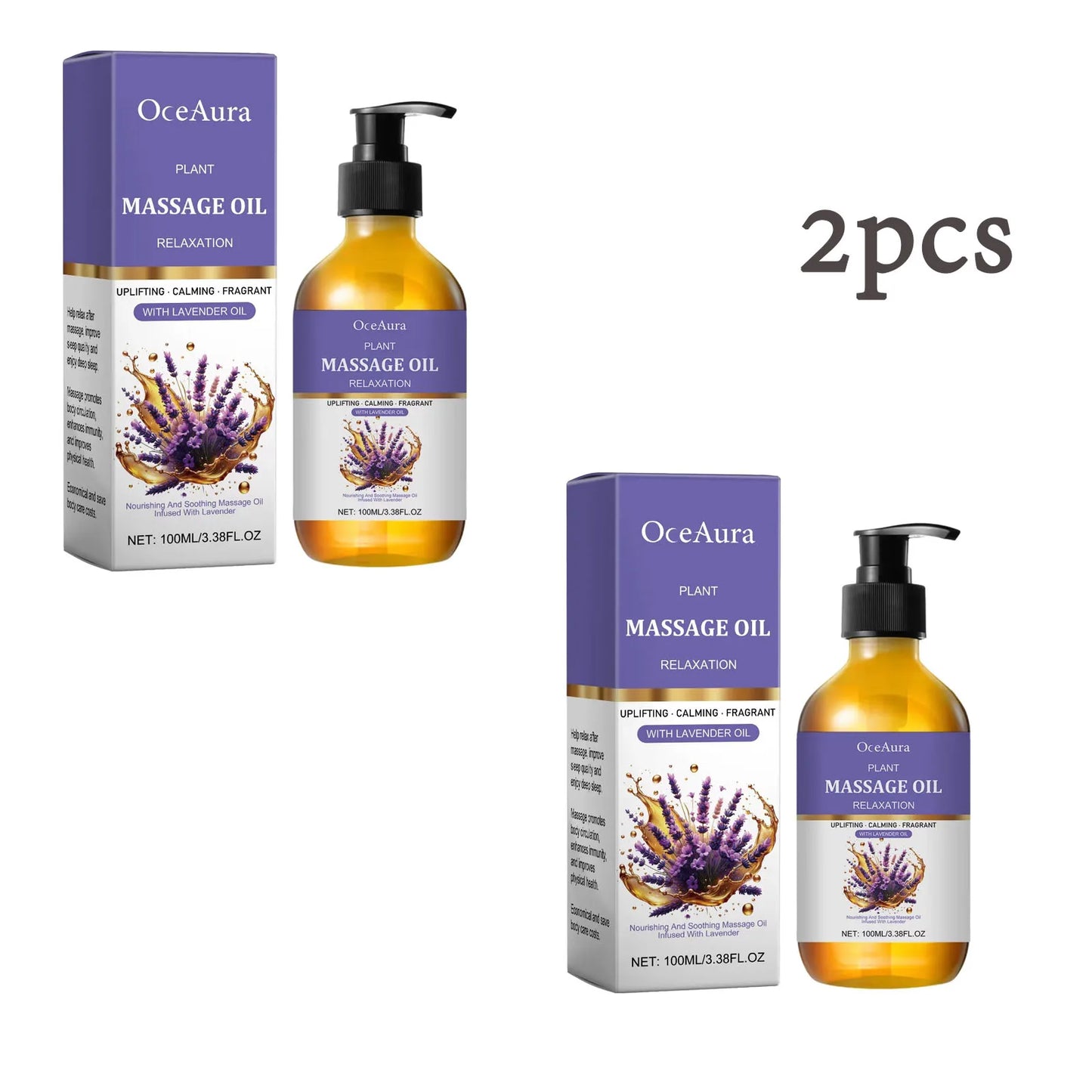 Organic Lavender Essential Oil Relief Stress Improve Sleep Spa Moisturizing Comfortable Calming Nourishing Body Relaxing Massage Essence