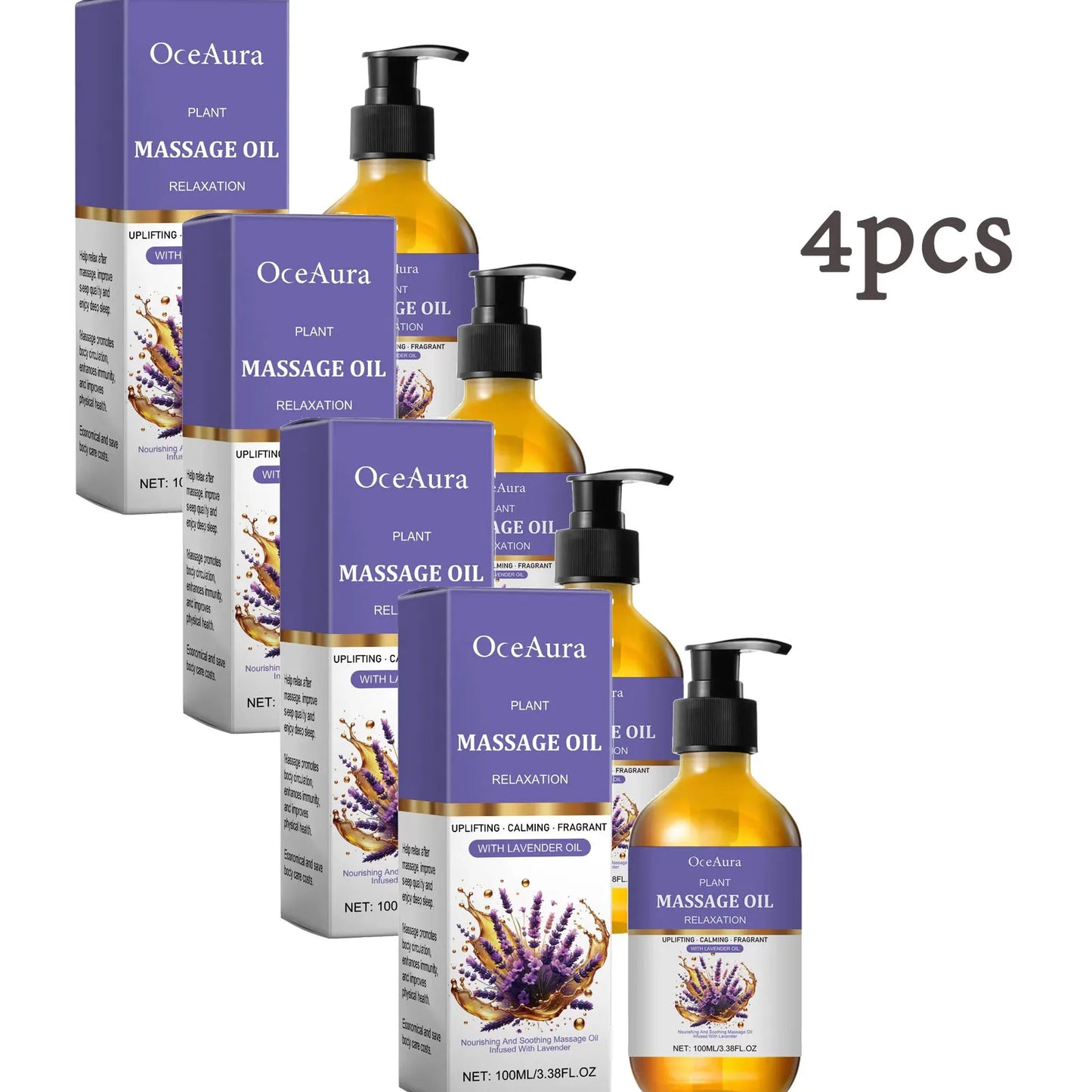 Organic Lavender Essential Oil Relief Stress Improve Sleep Spa Moisturizing Comfortable Calming Nourishing Body Relaxing Massage Essence