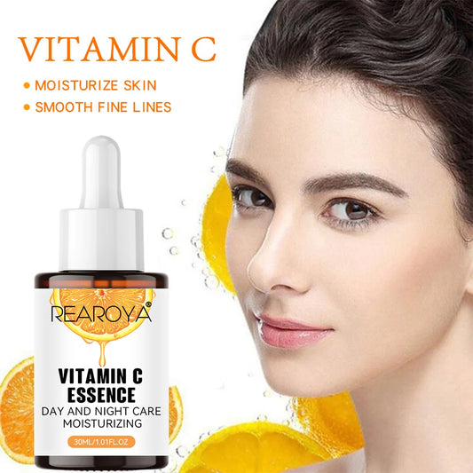 Organic Vitamin C Face Essence Lifting Firming Fade Fine Lines Whitening Brighten Moisturizing Nourish Day and Night Cream Skin Care