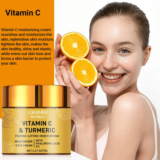 Organic Turmeric Vitamin C Face cream Retinol Moisturizing Firming Hyaluronic Lightening Repairing Smooth Skincare Whitening Creams