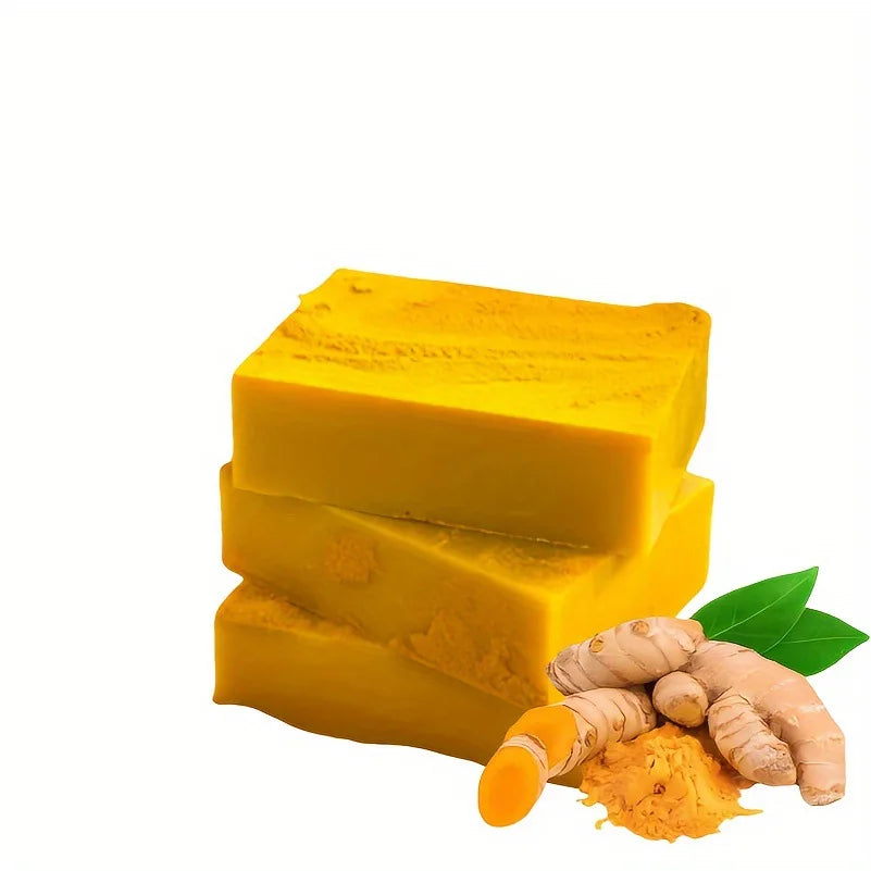 (1/2/4/6Pcs) Organic Turmeric Kojic Acid Handmade Soap Scrub for Exfoliation, Moisturizing, Deep Cleansing, Spot Removal, Acne Removal