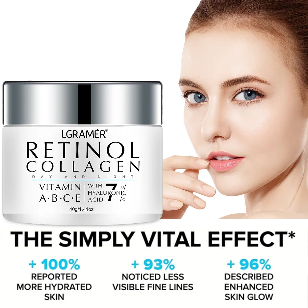 Organic Retinol Wrinkle Remover Face Cream Firming Lifting Anti Aging Fade Fine Lines Moisturizing Whitening Repair Skin Care Cosmetics