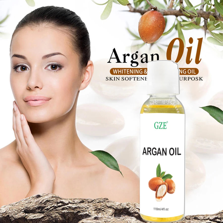 Organic Moroccan Argan Oil Pure Cold Pressed Virgin Premium Grade Moisturizer for Dry, Damaged Skin, Hair, Face, Body, Scalp