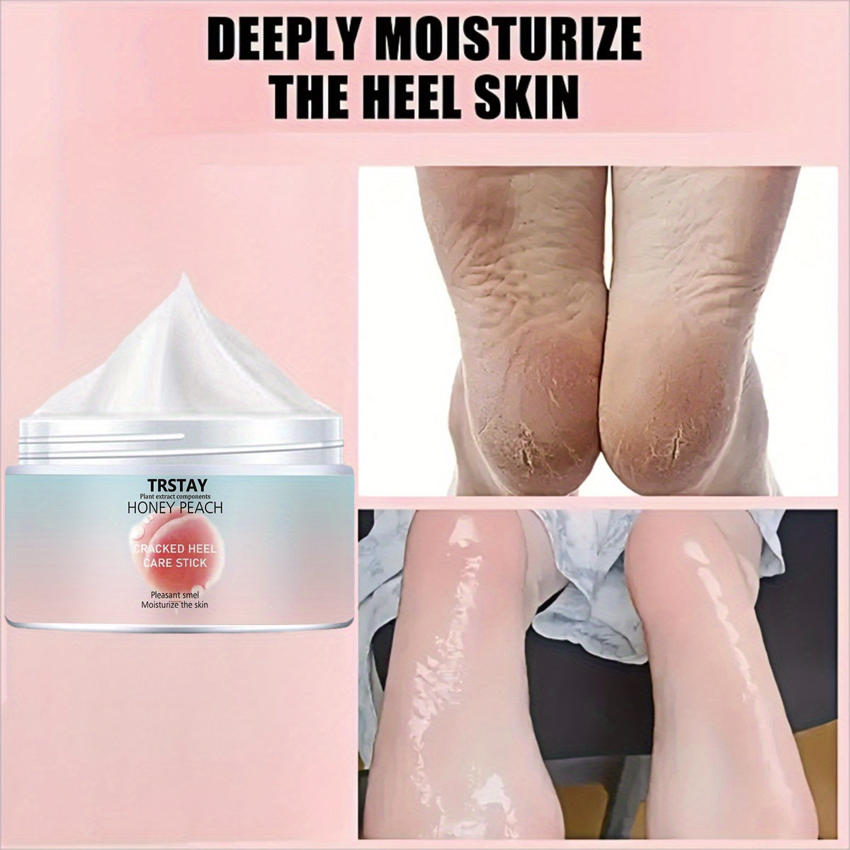 Peach Foot Cream, made from plant extracts, gently moisturizes and cares for hands and feet. Cleverly designed and consistently used, it leaves your feet soft and smooth
