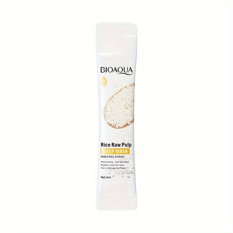 Sleeping Mask Rice Extract Mask Hydrating, Moisturizing and Firming Light Beige No Rinse Application Portable Travel Essential Suitable for All Light Beige Types