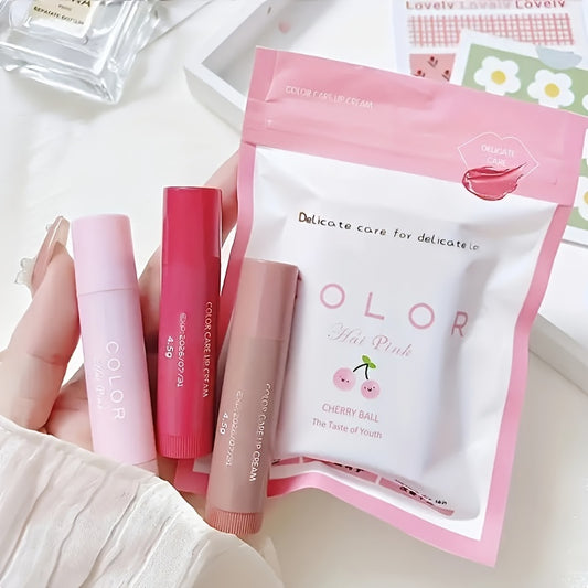 1PC/3PCS HAIPINK Moisturizing Lip Balm Lipstick Moisturizing and Soothing Lip Lines and Preventing Chapped Lips